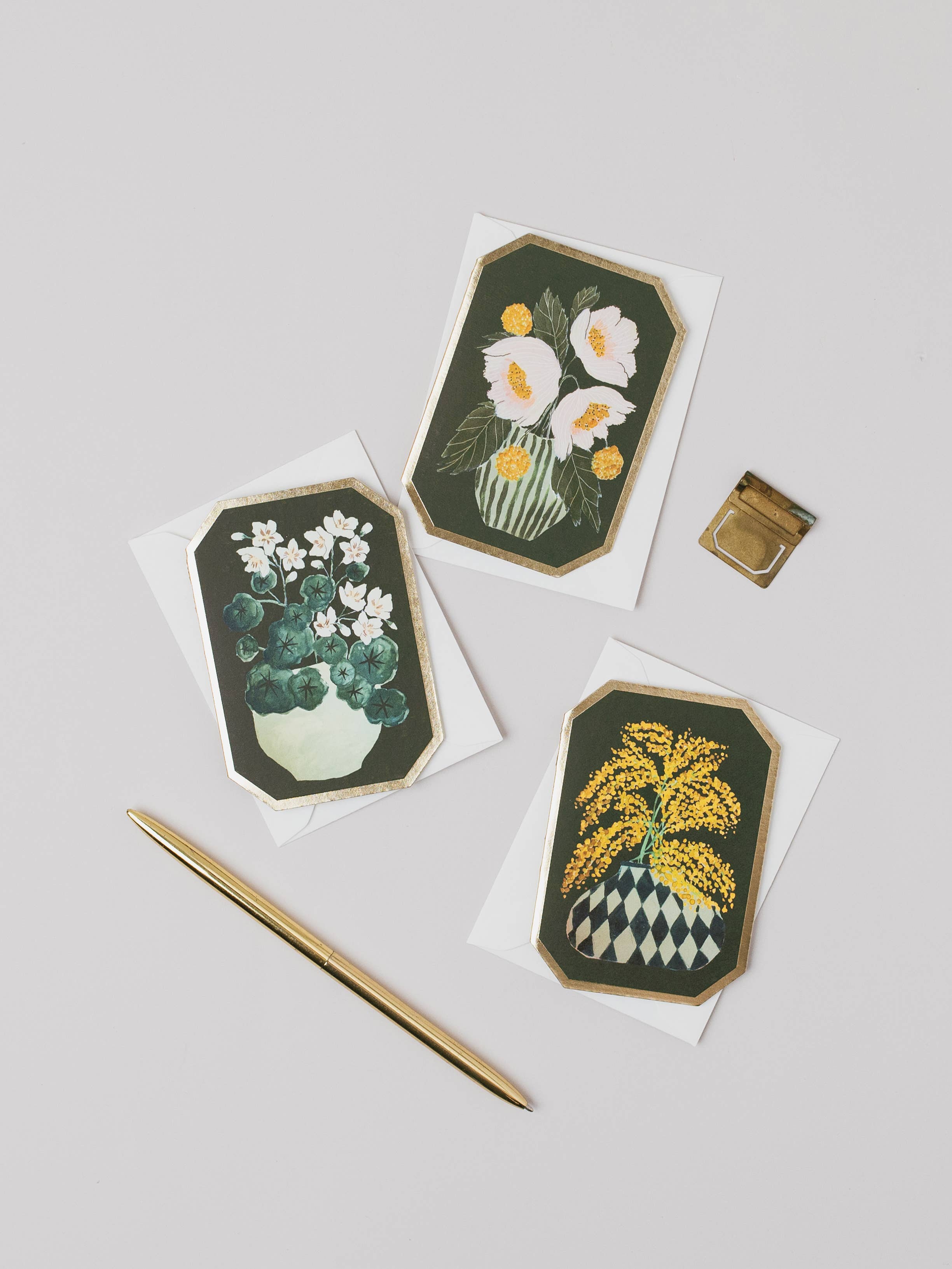 ANEMONE BOTANICAL FLORAL DIE CUT MINI CARD