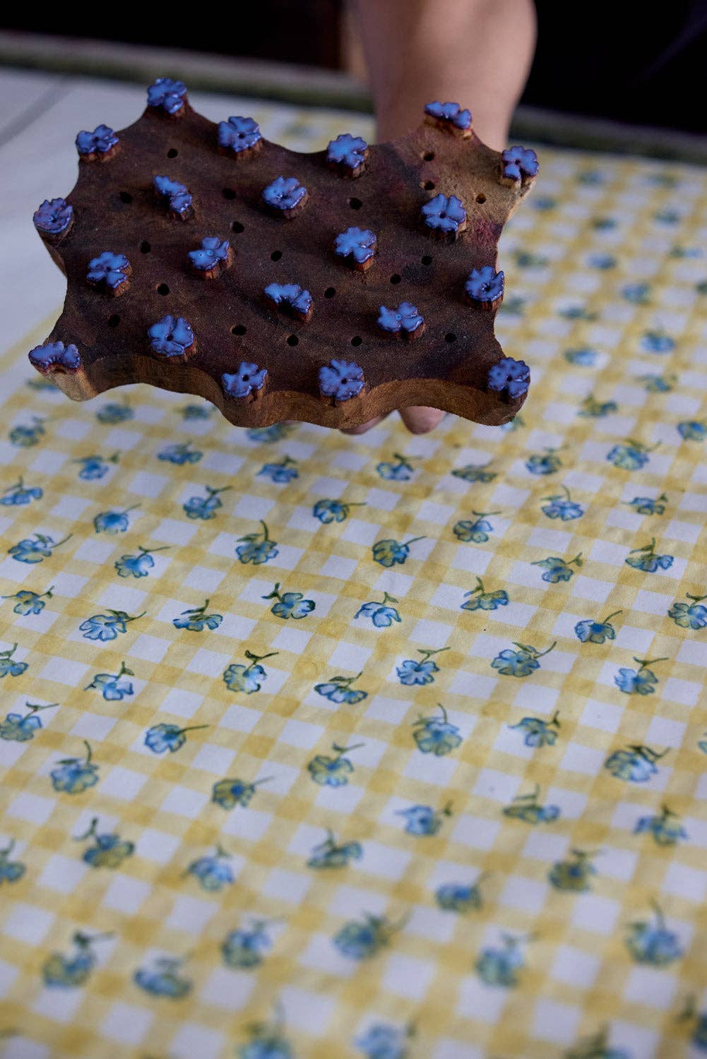 Block Printed Greeting Card | Gingham Alaska