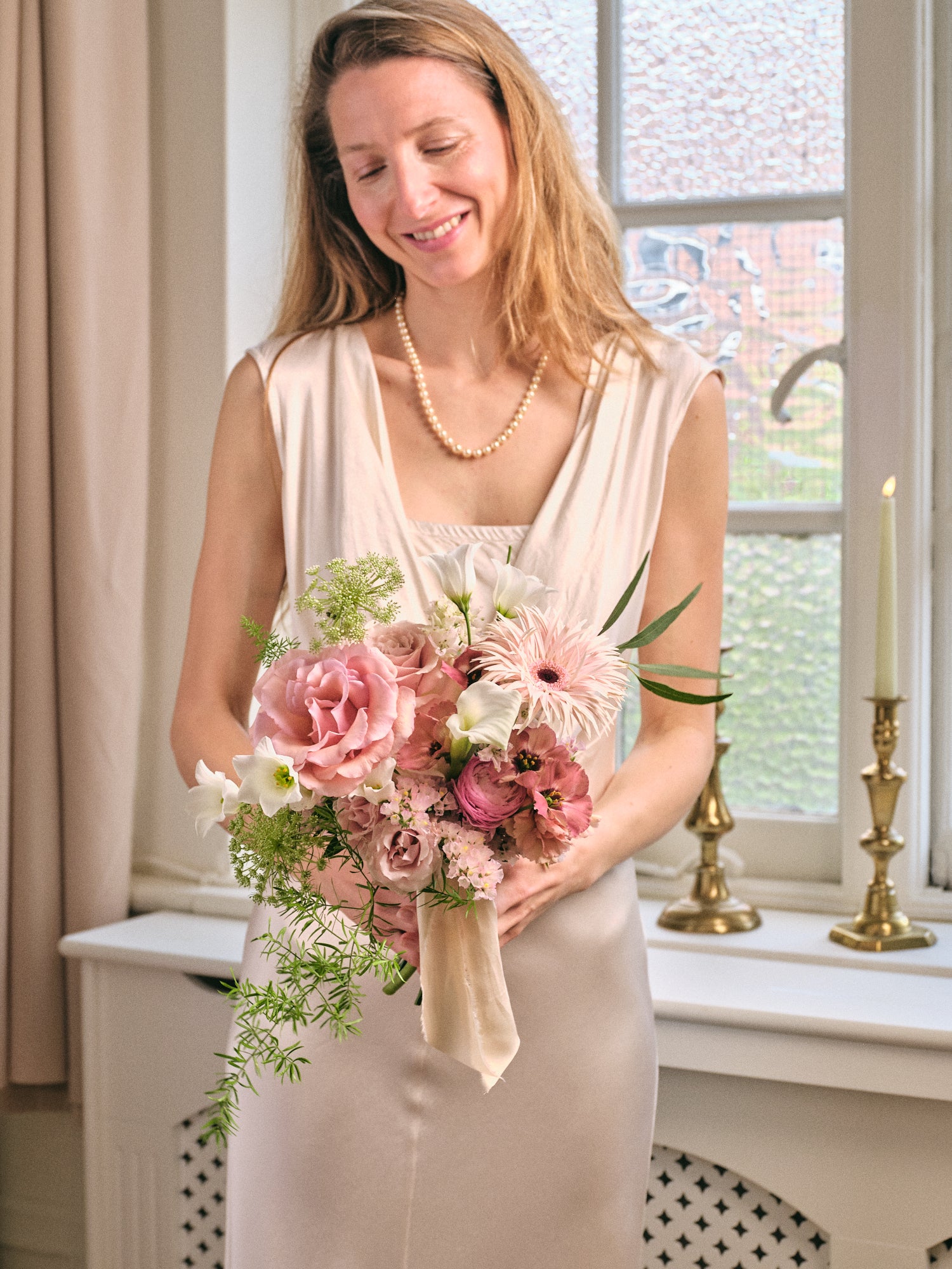 Dusty Nudes Petite Bridal Bouquet