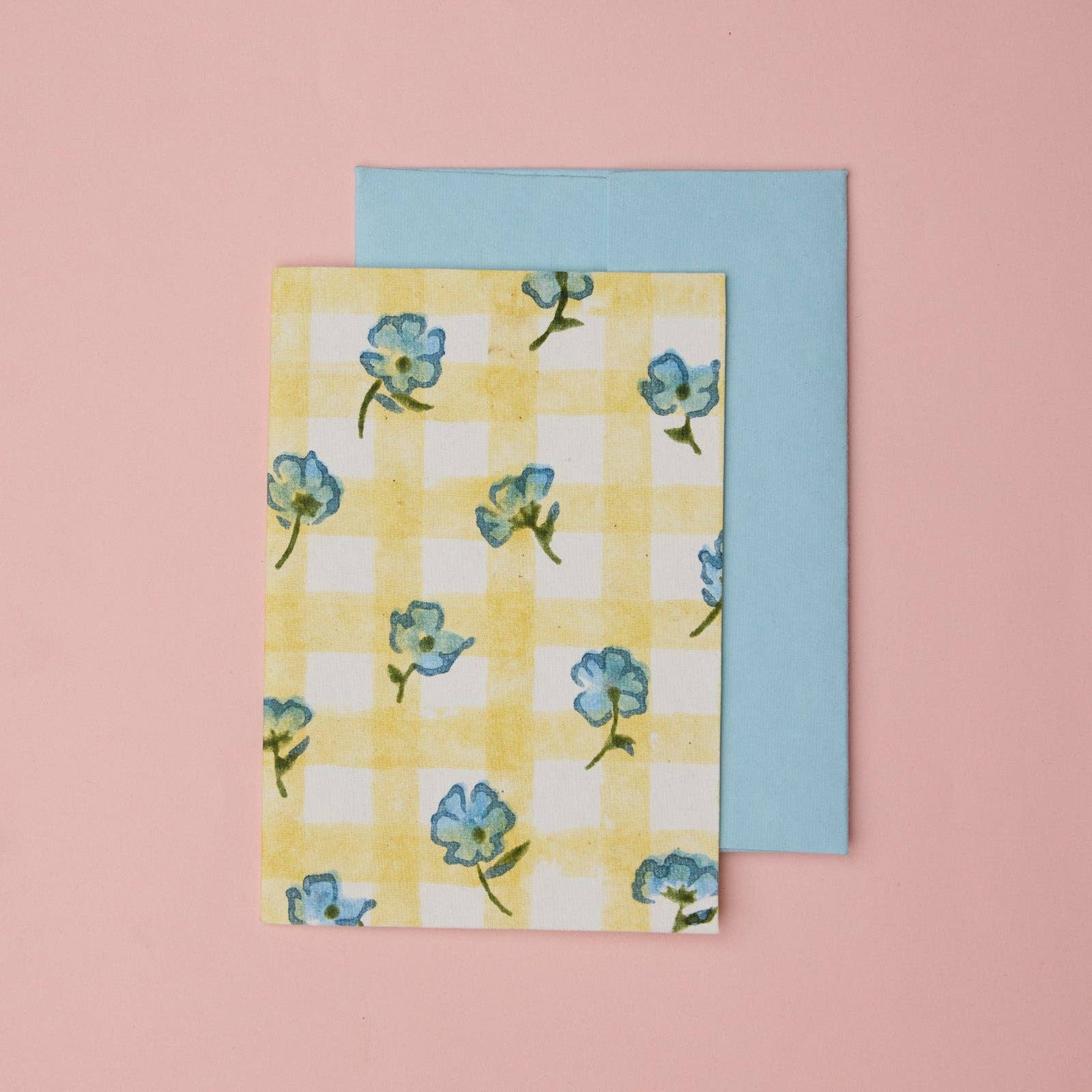Block Printed Greeting Card | Gingham Alaska