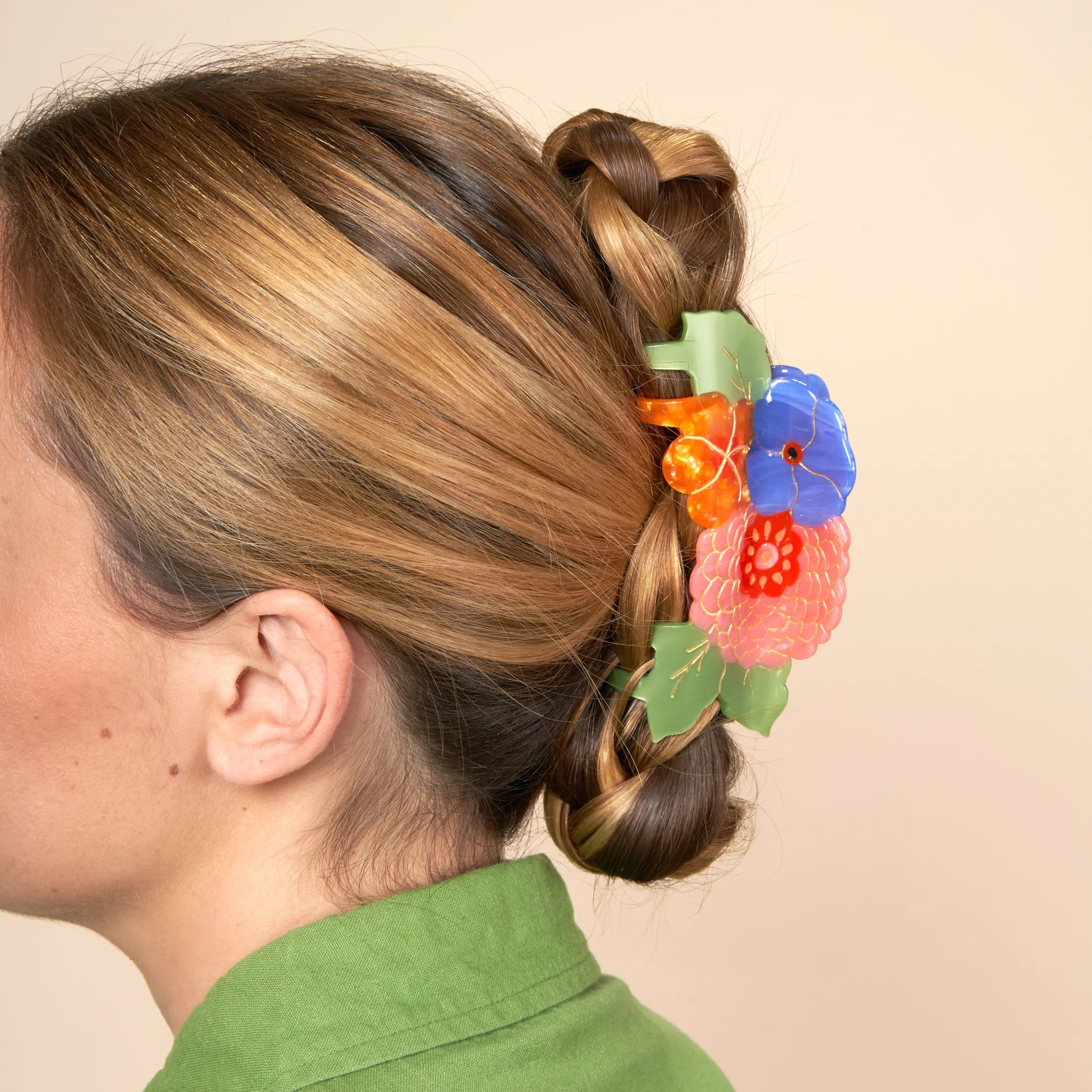 Large Flower Bouquet Hair Claw