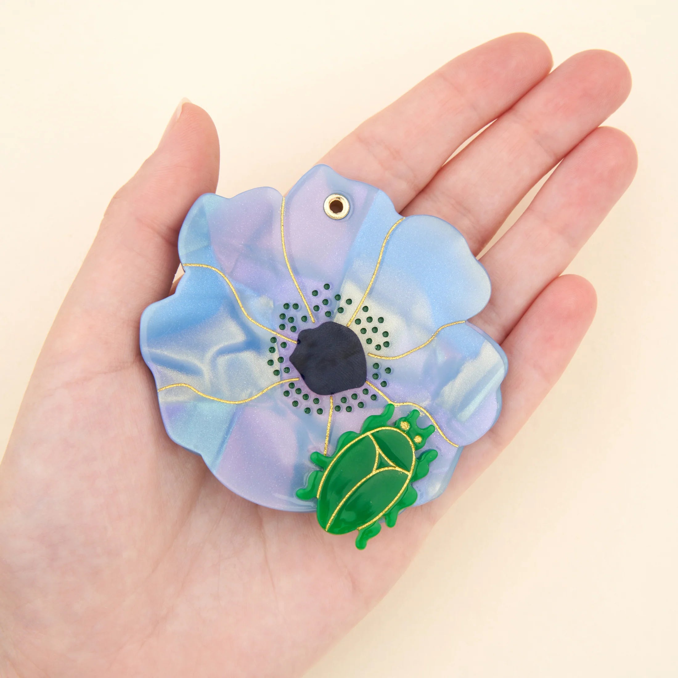 Blue Flower Mirror