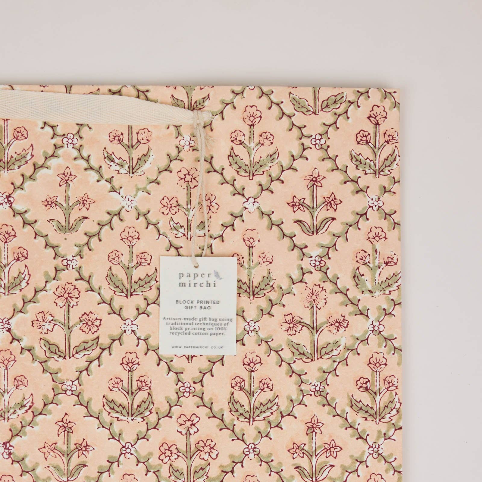 Large Block Printed Gift Bags | Terracotta | 3 Designs Available
