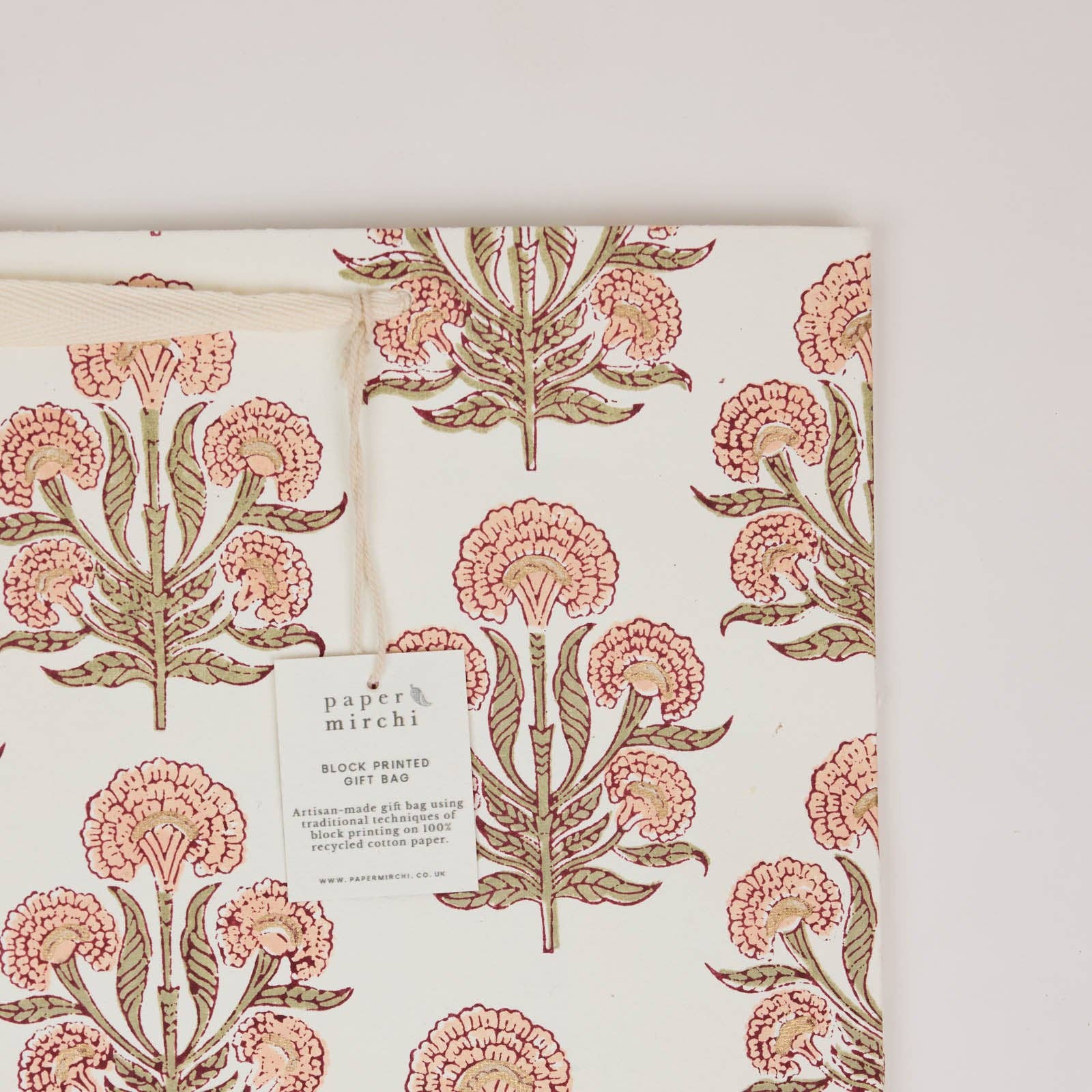 Large Block Printed Gift Bags | Terracotta | 3 Designs Available
