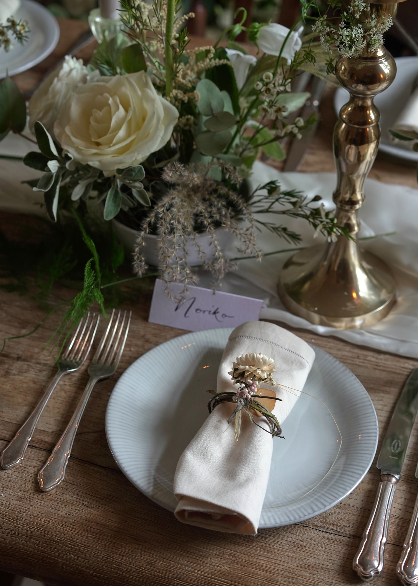 Dried Flower Napkin Rings - Set of 4