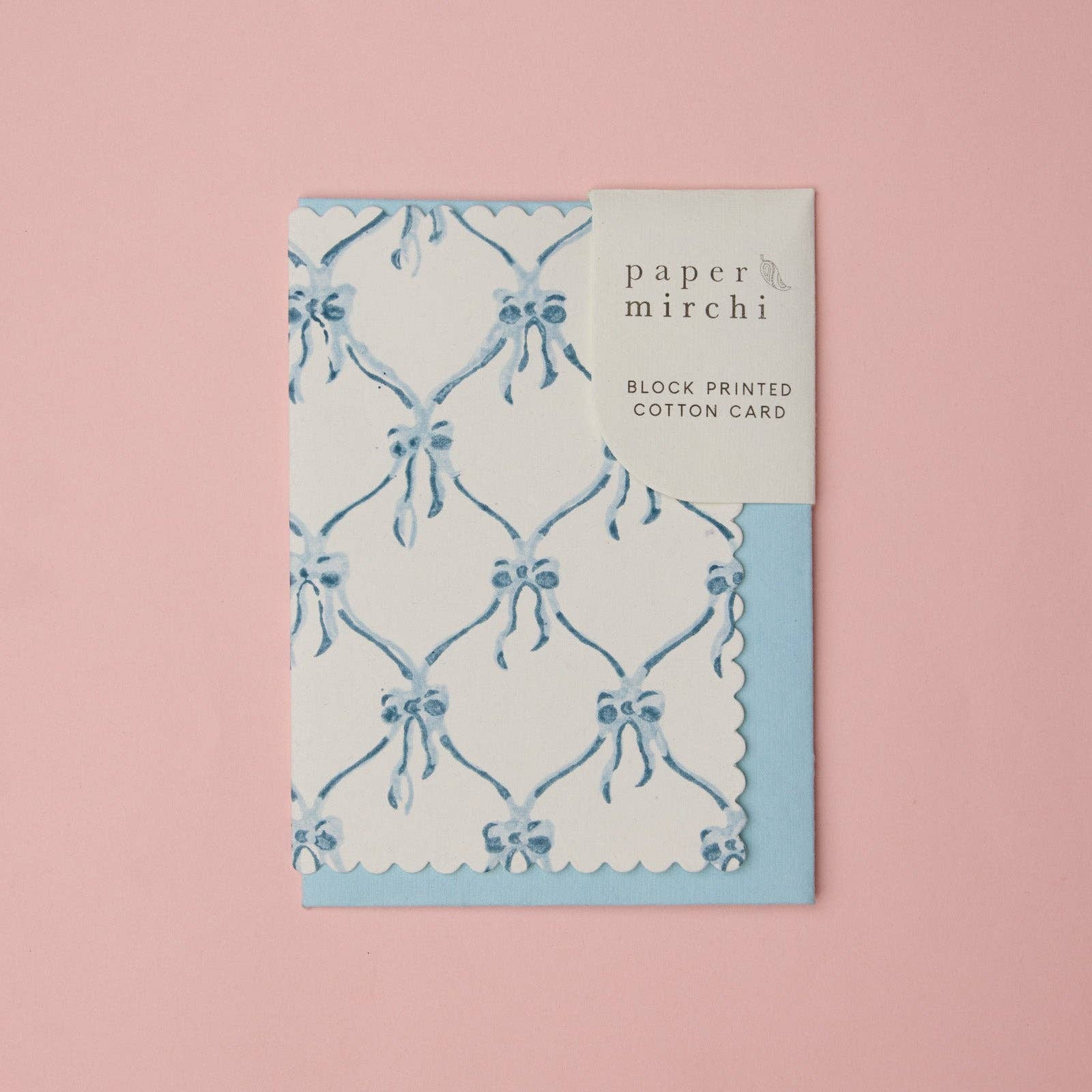 Block Printed Greeting Card | Bows Alaska