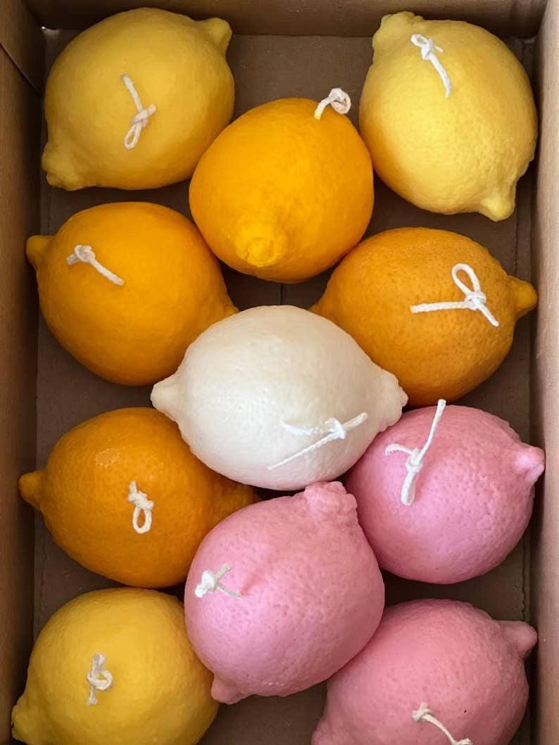 Unscented Soy Wax Sicilian Lemon Candle | 2 Colours Available