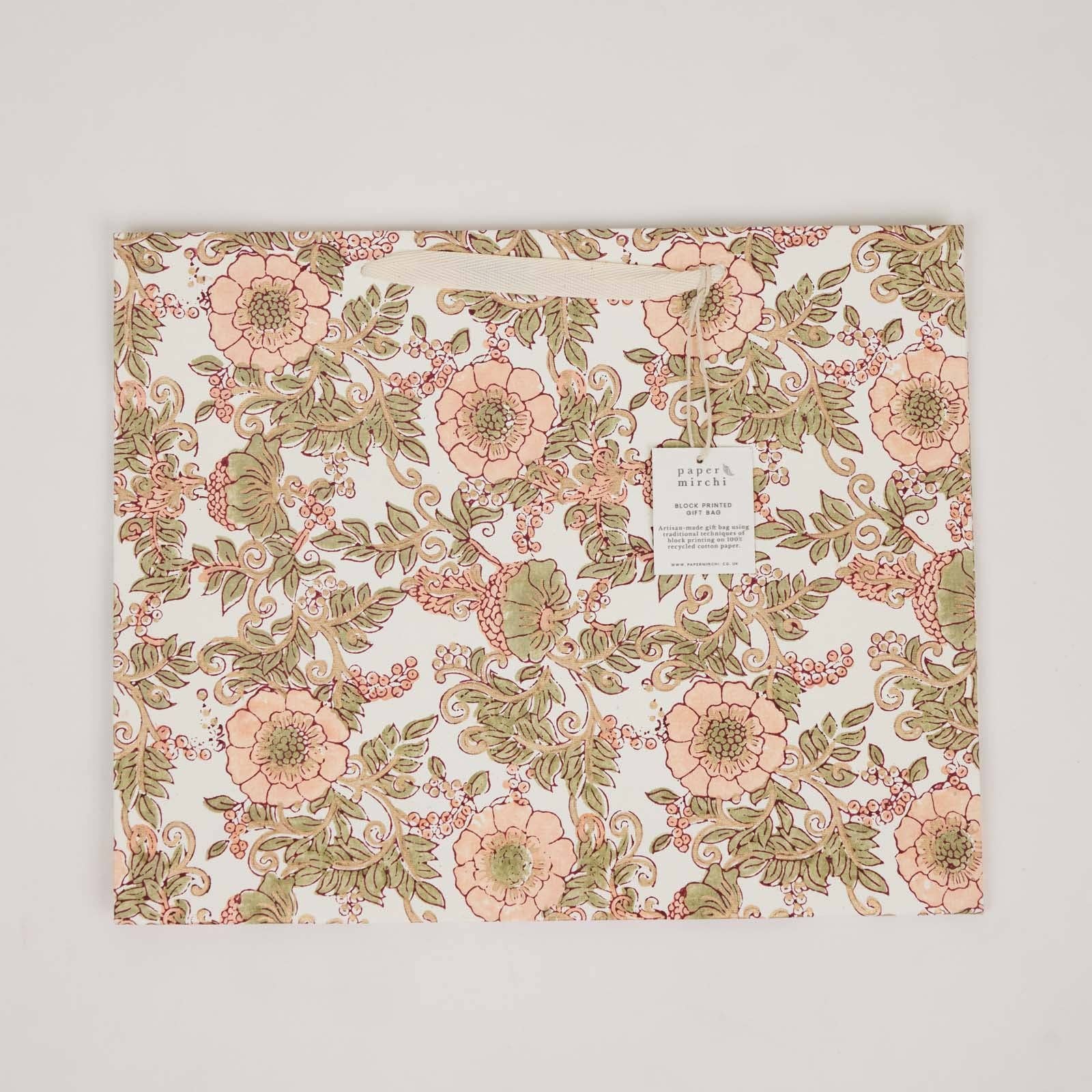 Large Block Printed Gift Bags | Terracotta | 3 Designs Available