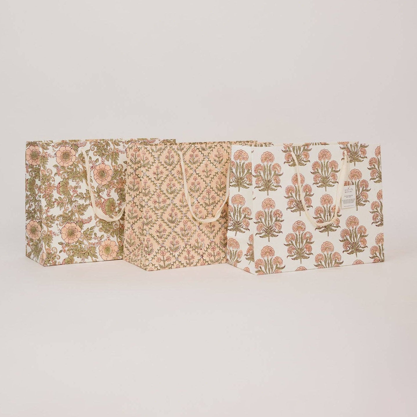 Large Block Printed Gift Bags | Terracotta | 3 Designs Available