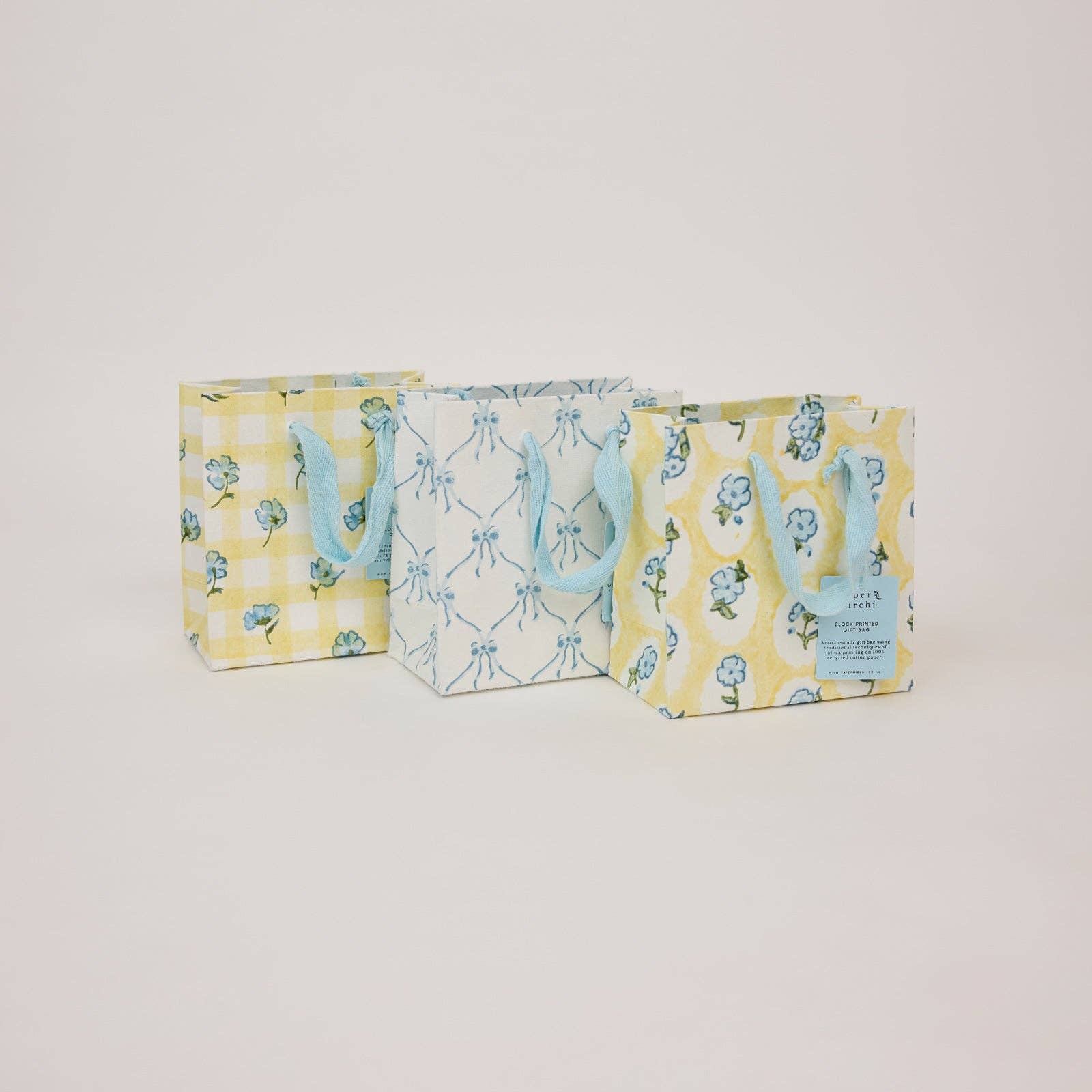 Block Printed Gift Bags | Alaska | 3 Designs & 3 Sizes Available