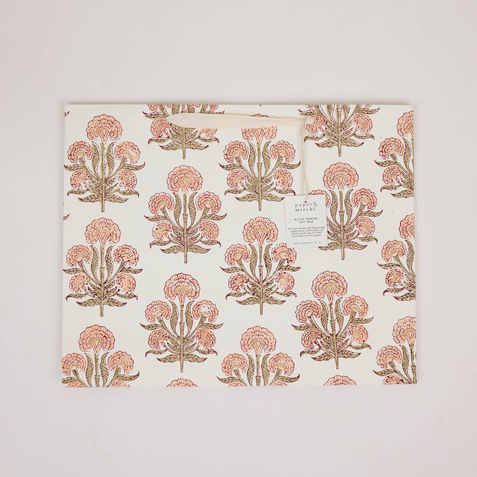 Large Block Printed Gift Bags | Terracotta | 3 Designs Available