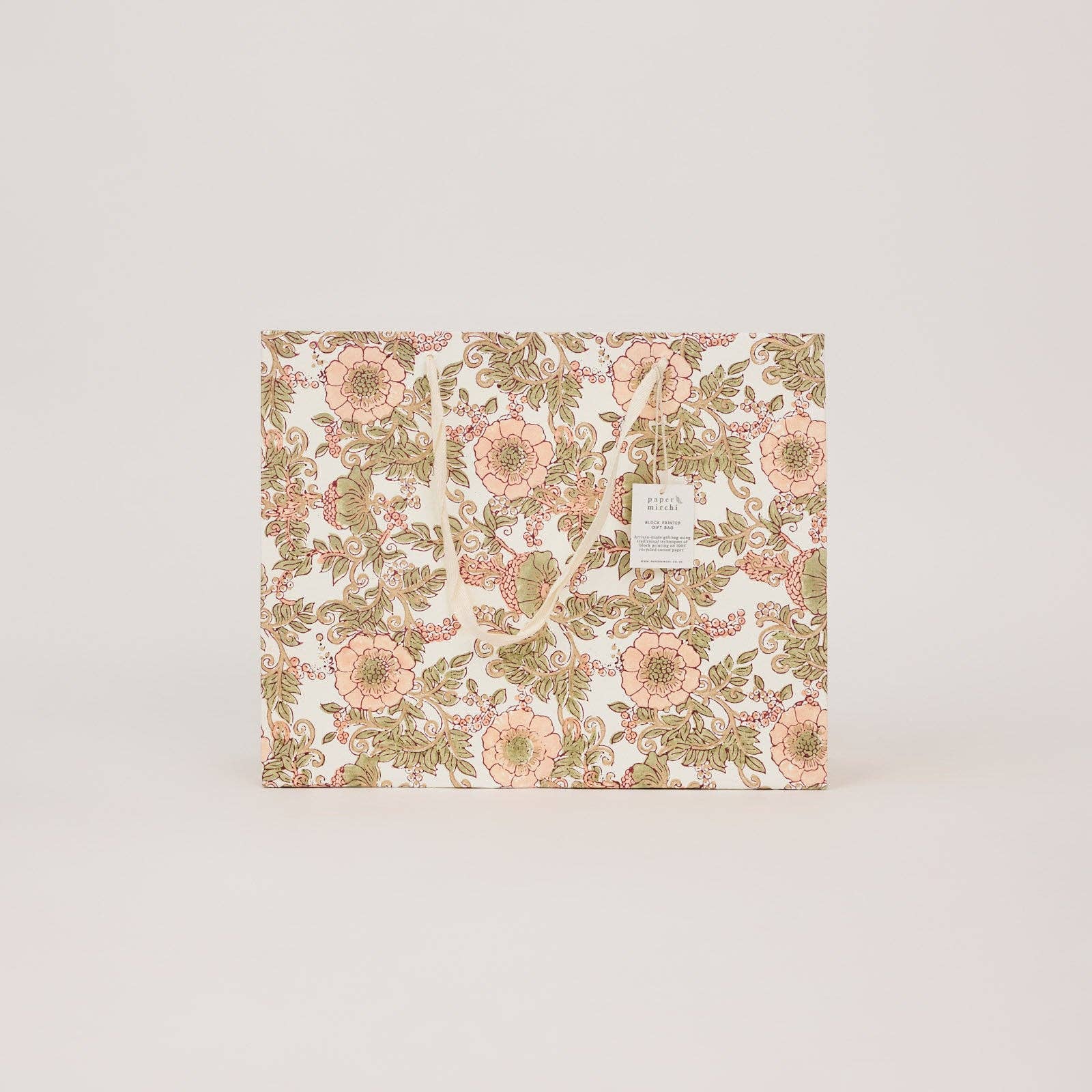 Large Block Printed Gift Bags | Terracotta | 3 Designs Available