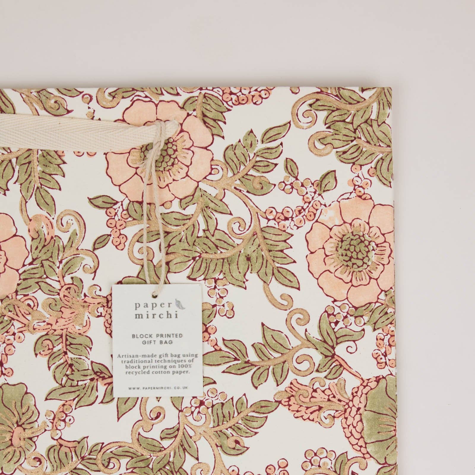 Large Block Printed Gift Bags | Terracotta | 3 Designs Available