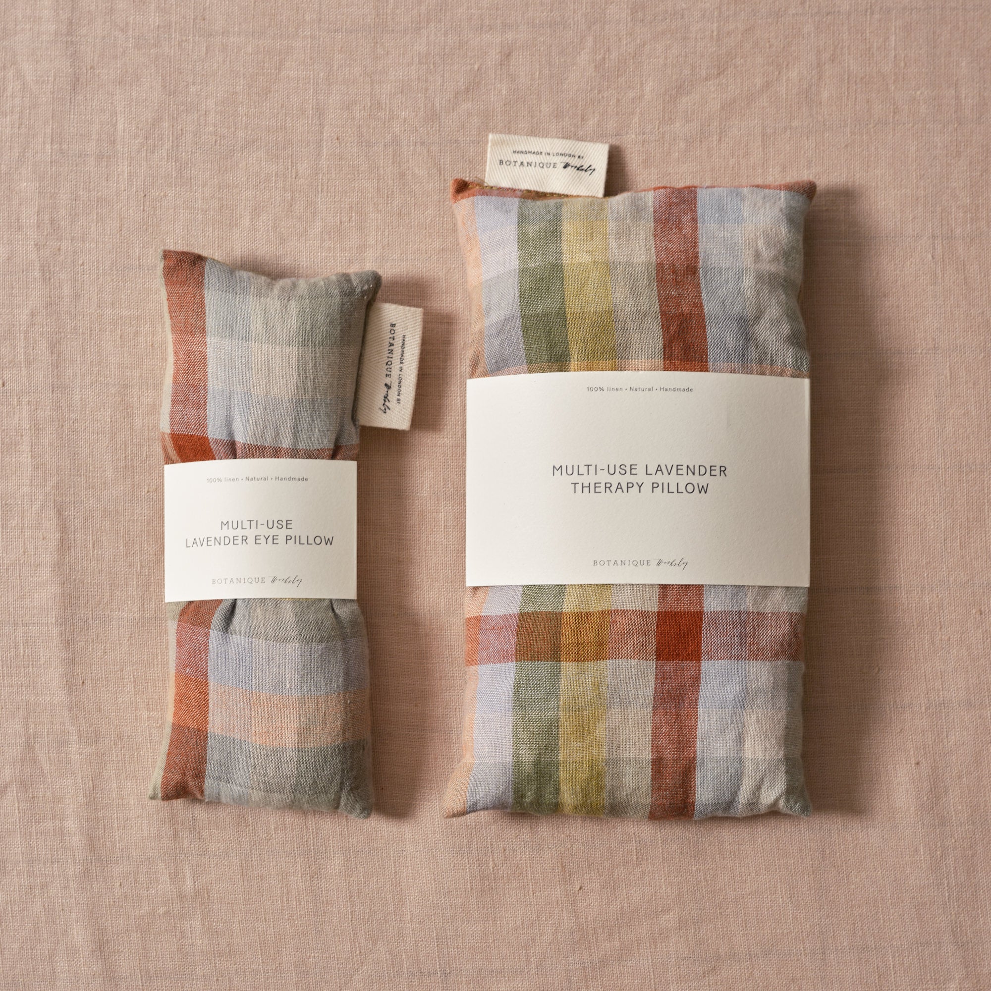 Multi-Use Lavender Eye Pillow | Linen Aurora Check