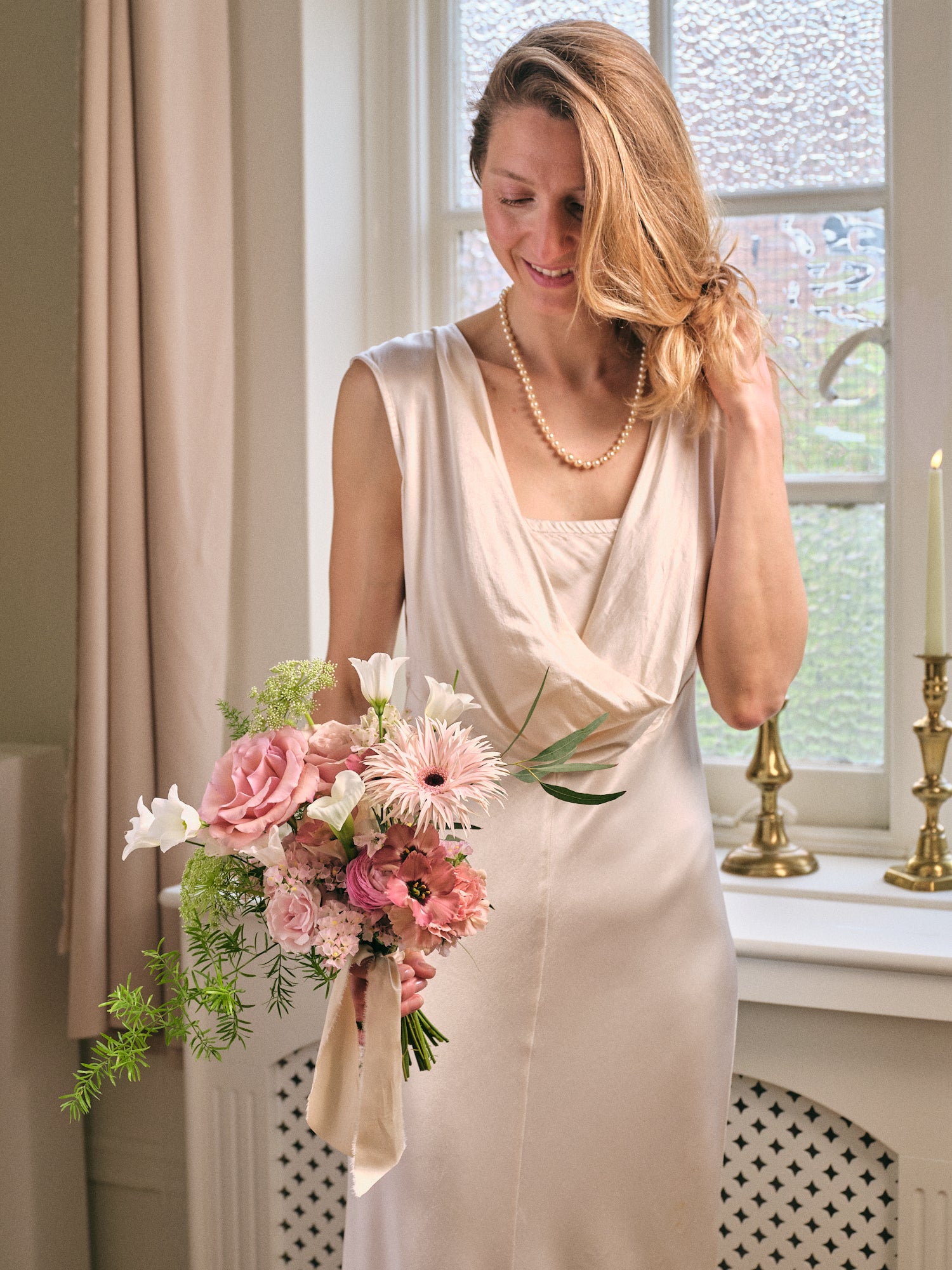 Dusty Nudes Petite Bridal Bouquet