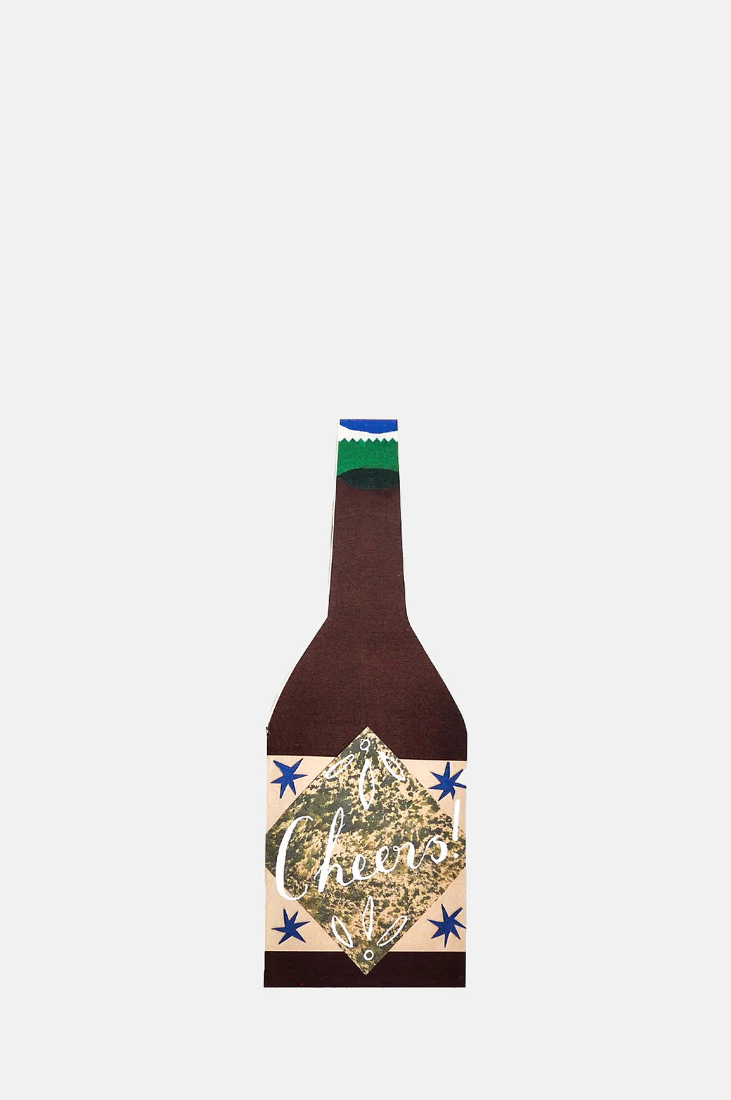 Cheers Bottle Shaped Card  Hadley Paper Goods