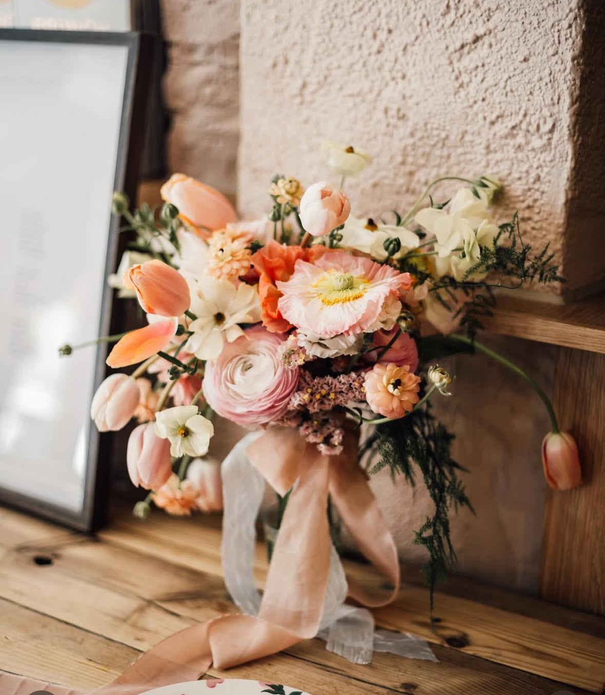 Bespoke bridal bouquet and matching buttonhole