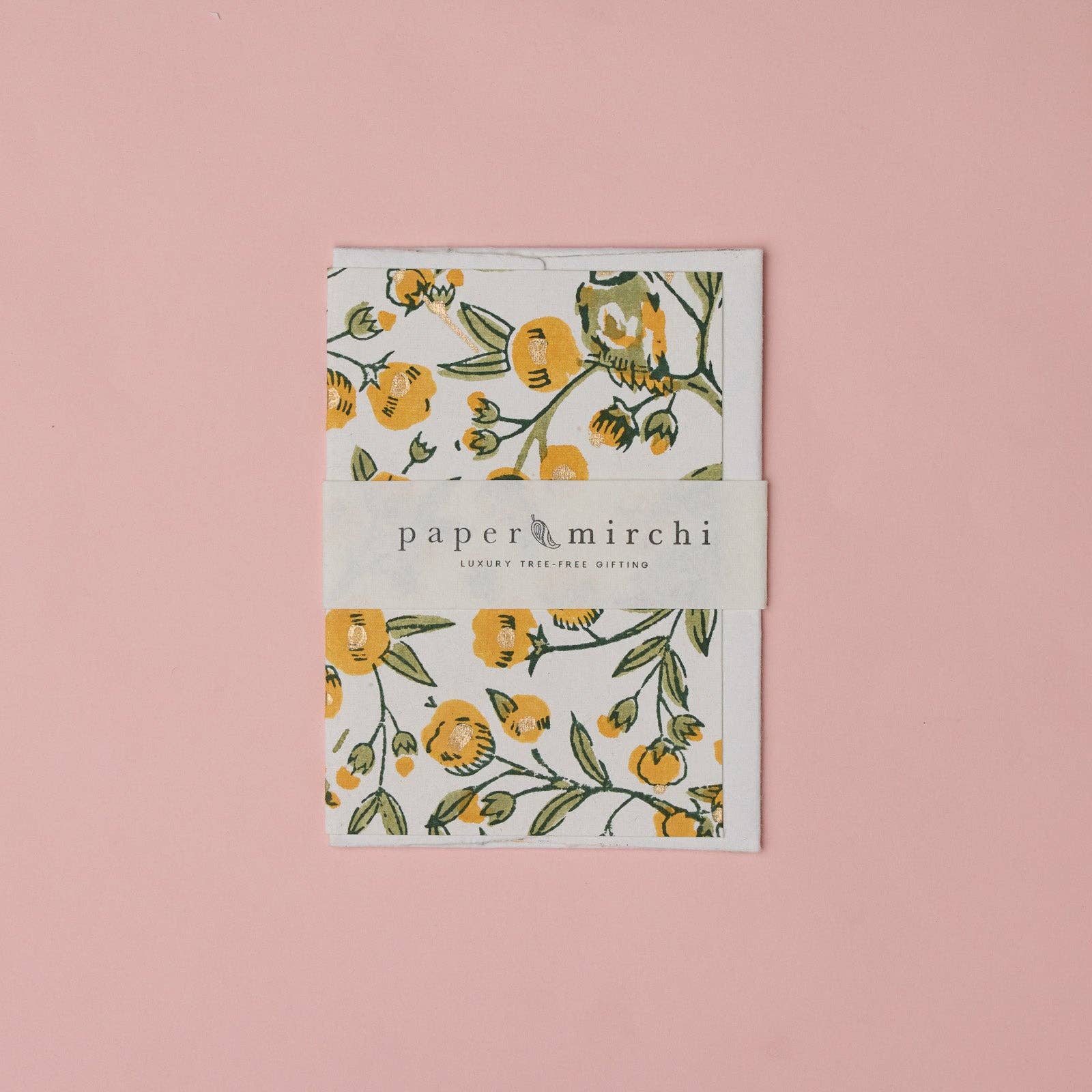 Block Printed Greeting Card | Song Birds Sunshine