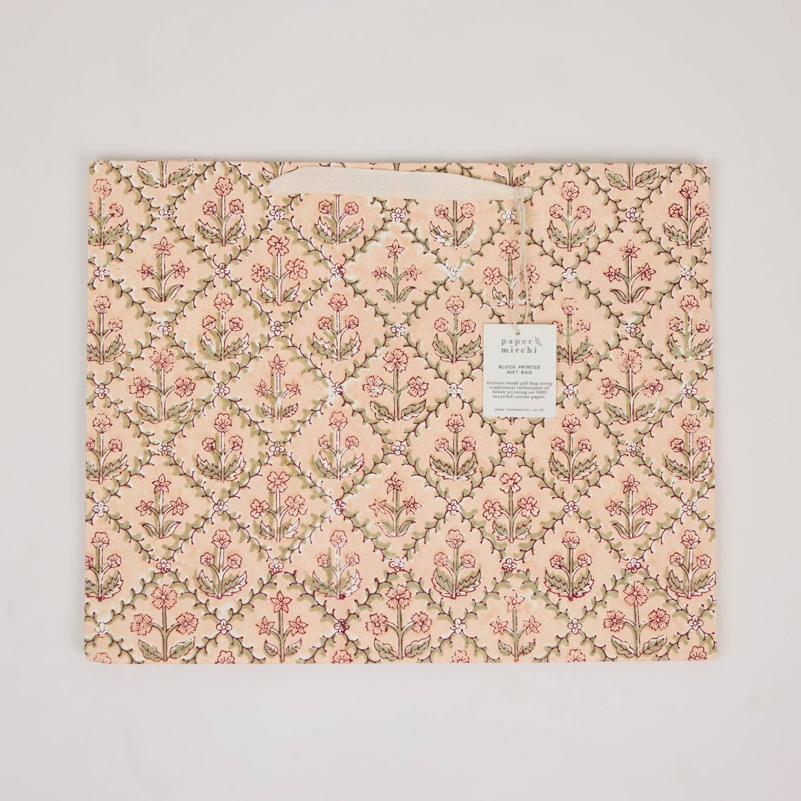 Large Block Printed Gift Bags | Terracotta | 3 Designs Available
