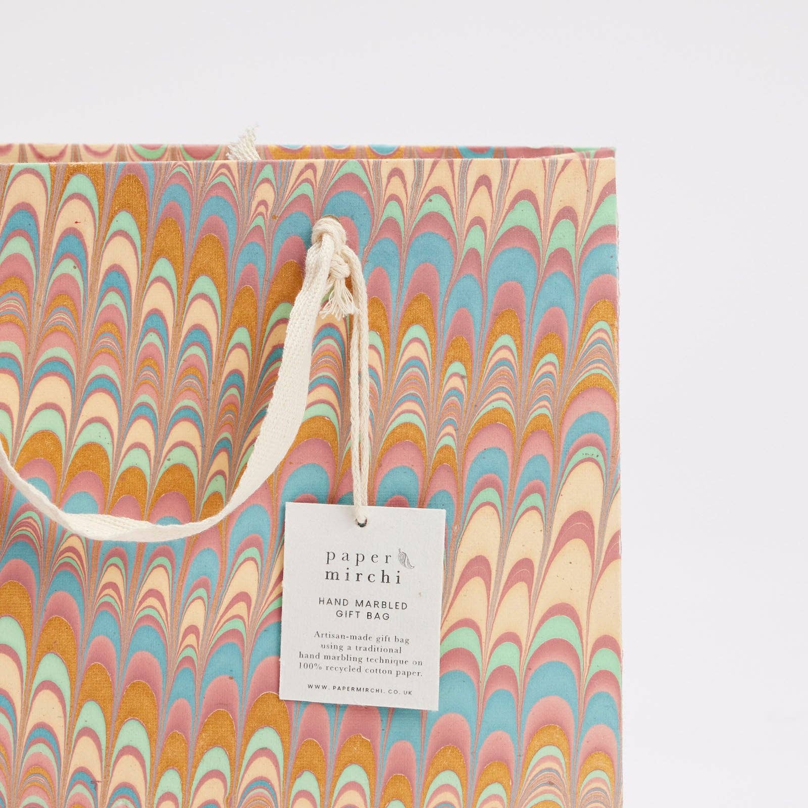 Hand Marbled Gift Bags (Medium) - Bouquet