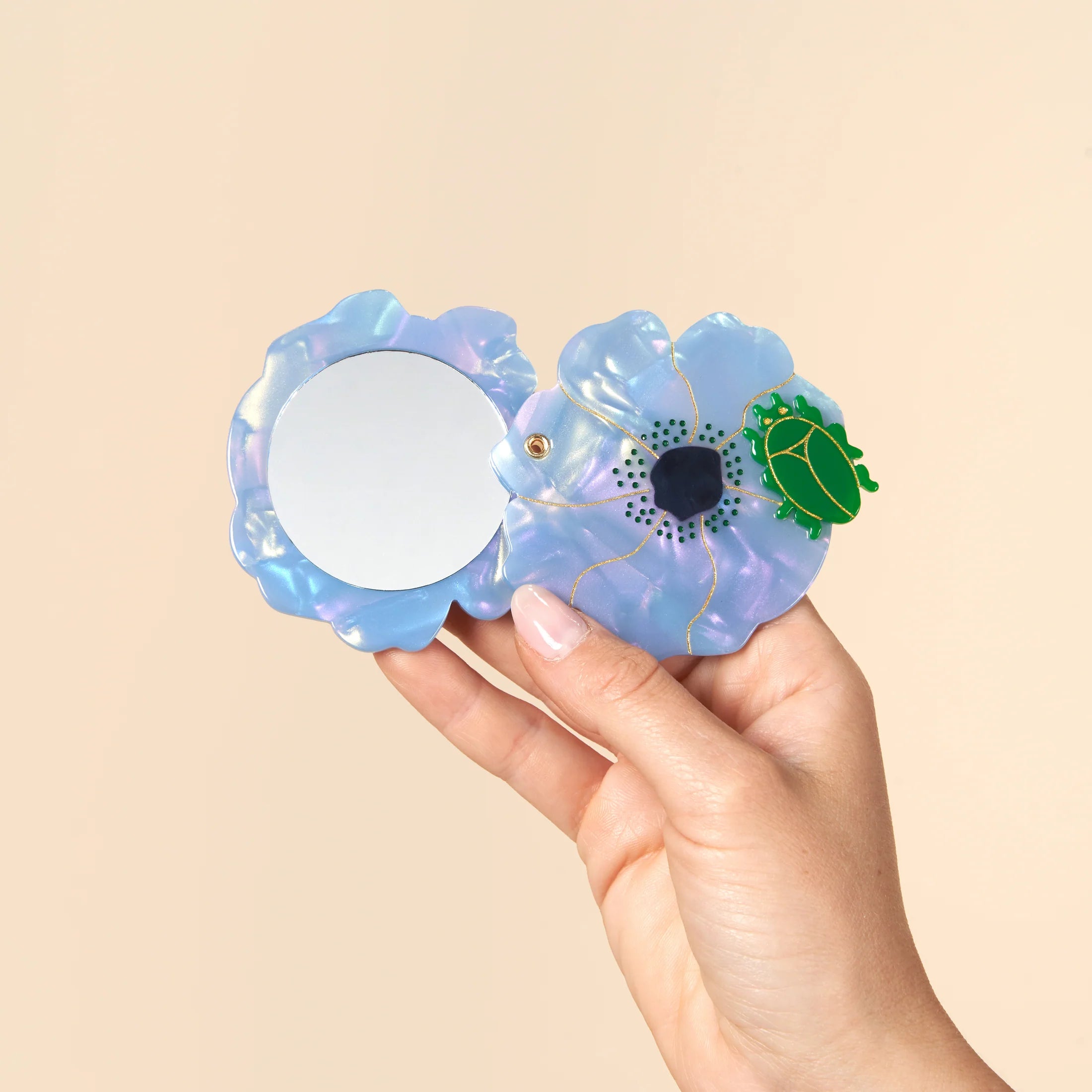 Blue Flower Mirror