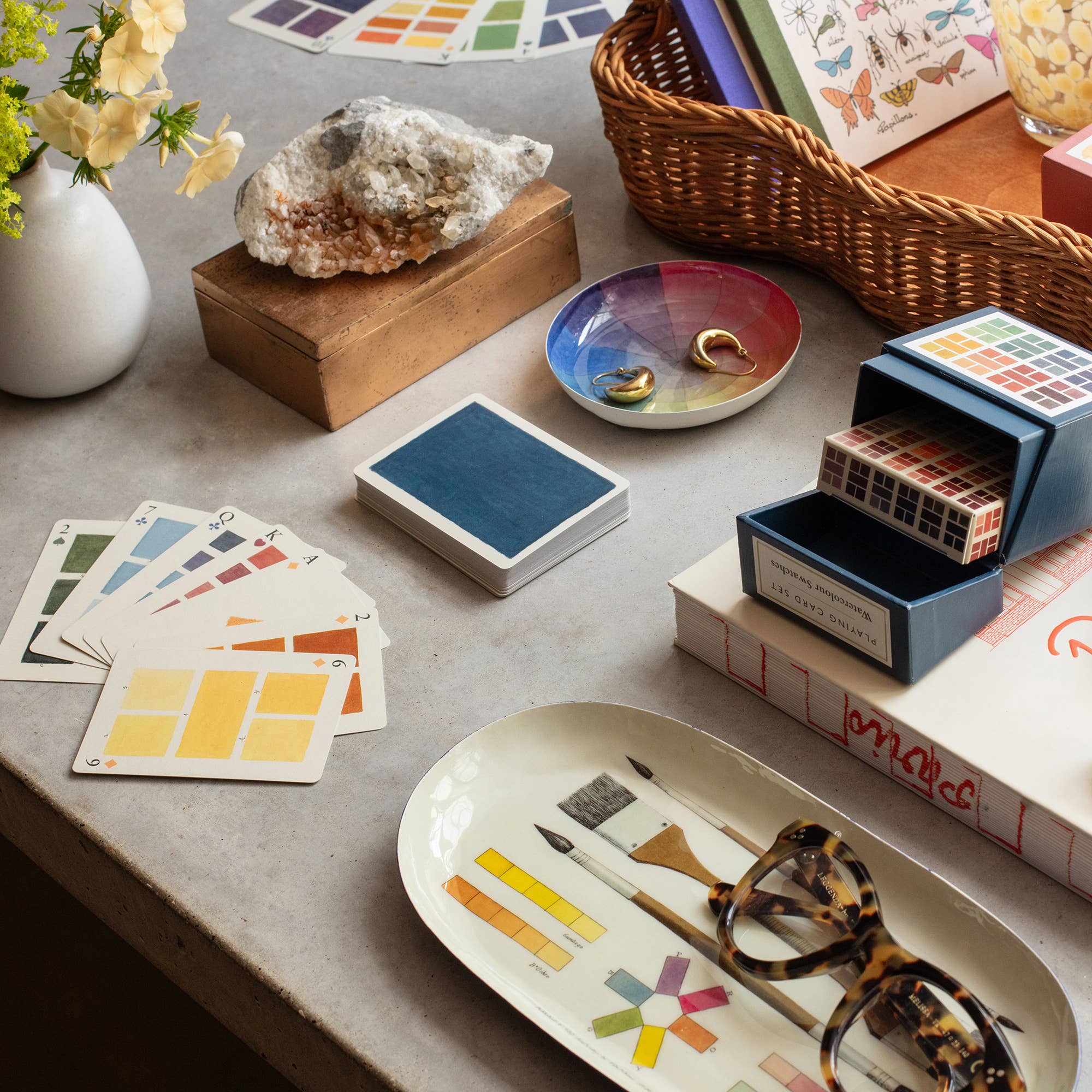 Set of Two Watercolour Swatch Playing Card Decks