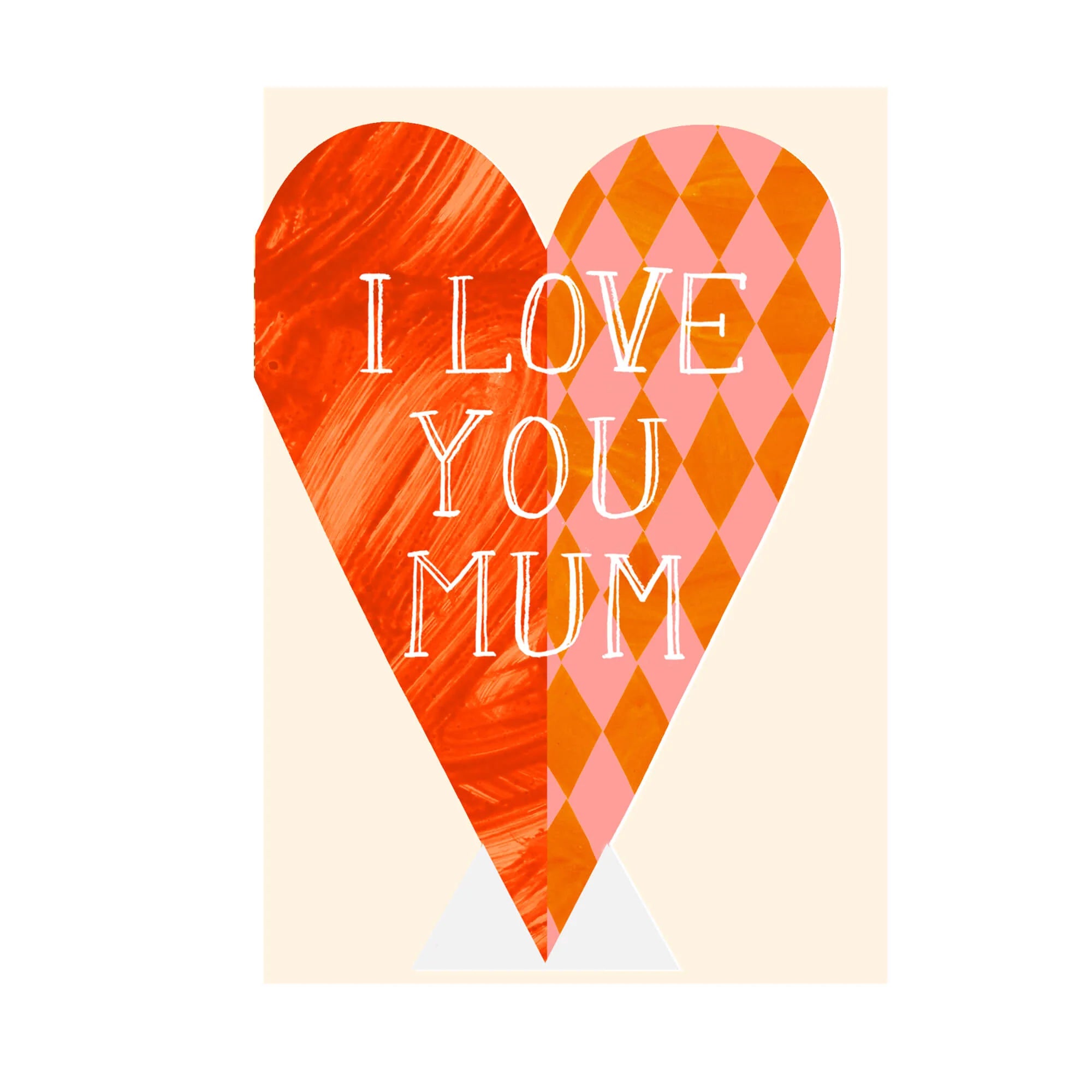 'I Love You Mum' Heart Shaped Greetings Card